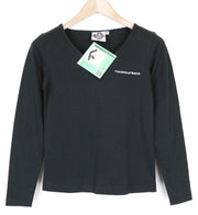 TUCANO URBANO moteriški XS dydžio juodi medvilniniai ilgomis rankovėmis megztiniai su V formos iškirpte 