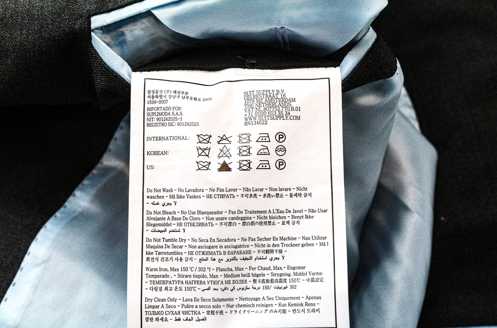 „SUITSUPPLY La Spalla“ vyriškas pilkas klasikinis vilnonis švarkas UK40R, vienaeilis 