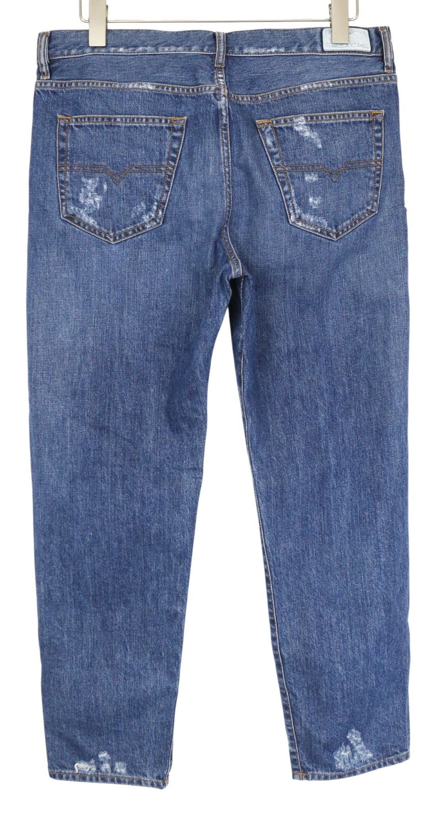 DIESEL Marhky 084XD Men's W34/L32 Slim Skinny Washed Blue Cotton Jeans