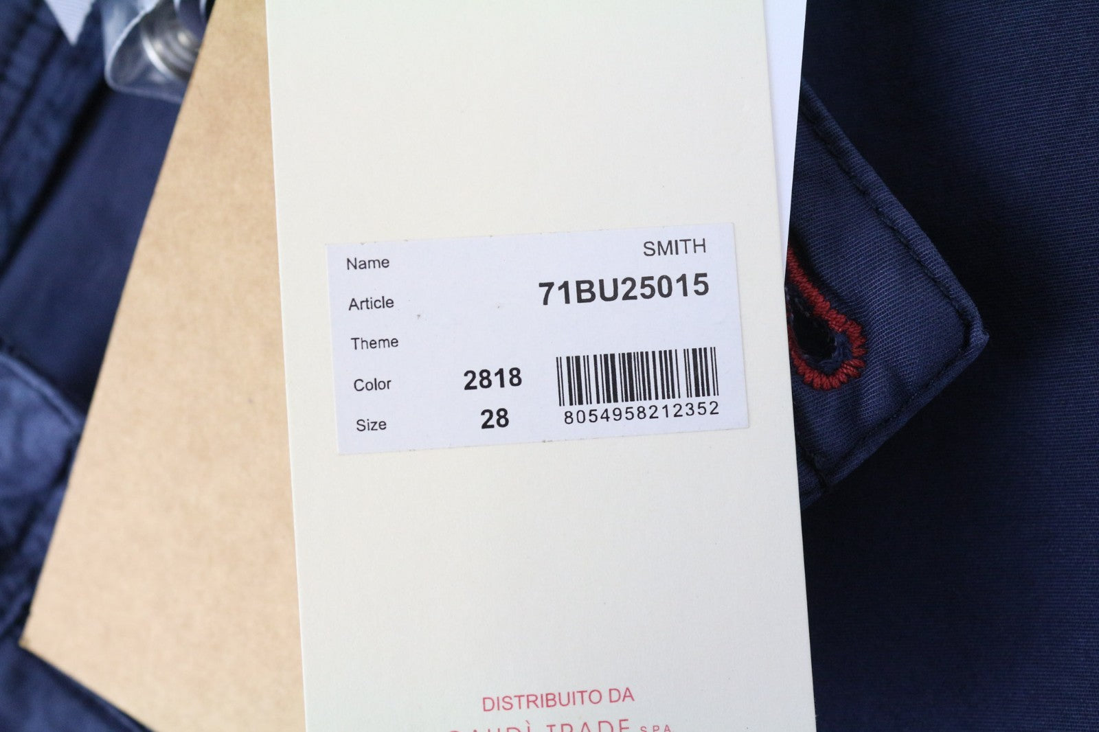 GAUDI JEANS Smith vyriškos W28 mėlynos tamprios medvilninės laisvalaikio plonos kelnės