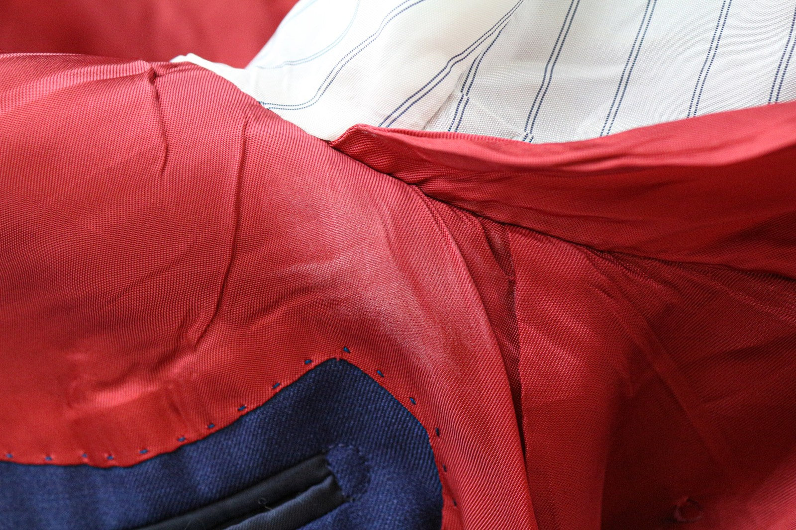 „SUITSUPPLY La Spalla“ vyriškas mėlynas vilnonis vieneilis švarkas, UK36S, oficialus 