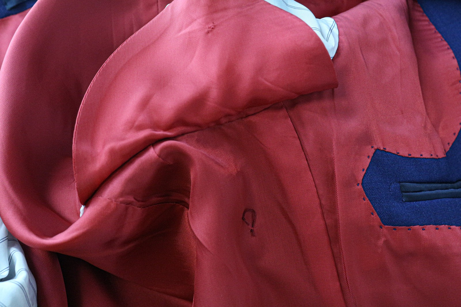 „SUITSUPPLY La Spalla“ vyriškas mėlynas vilnonis vieneilis švarkas, UK36S, oficialus 