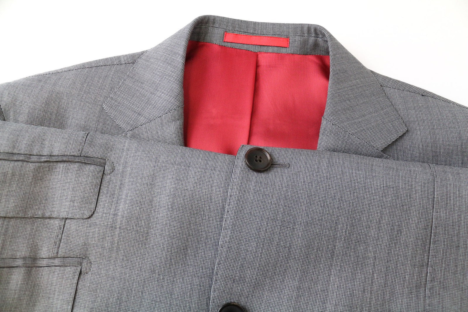 „SUITSUPPLY Sienna“ vyriškas pilkas raštuotas vilnonis švarkas „UK40L“ (vieneilis) 