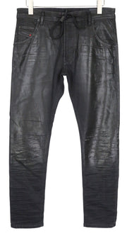 DIESEL Krooley CB-NE 084JB vyriški sportiniai marškinėliai W32 Jogg, juodos spalvos, ploni, RRP320 