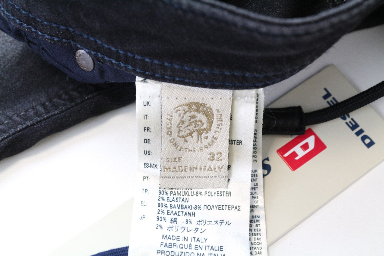 DIESEL Krooley CB-NE 084JB vyriški sportiniai marškinėliai W32 Jogg, juodos spalvos, ploni, RRP320 