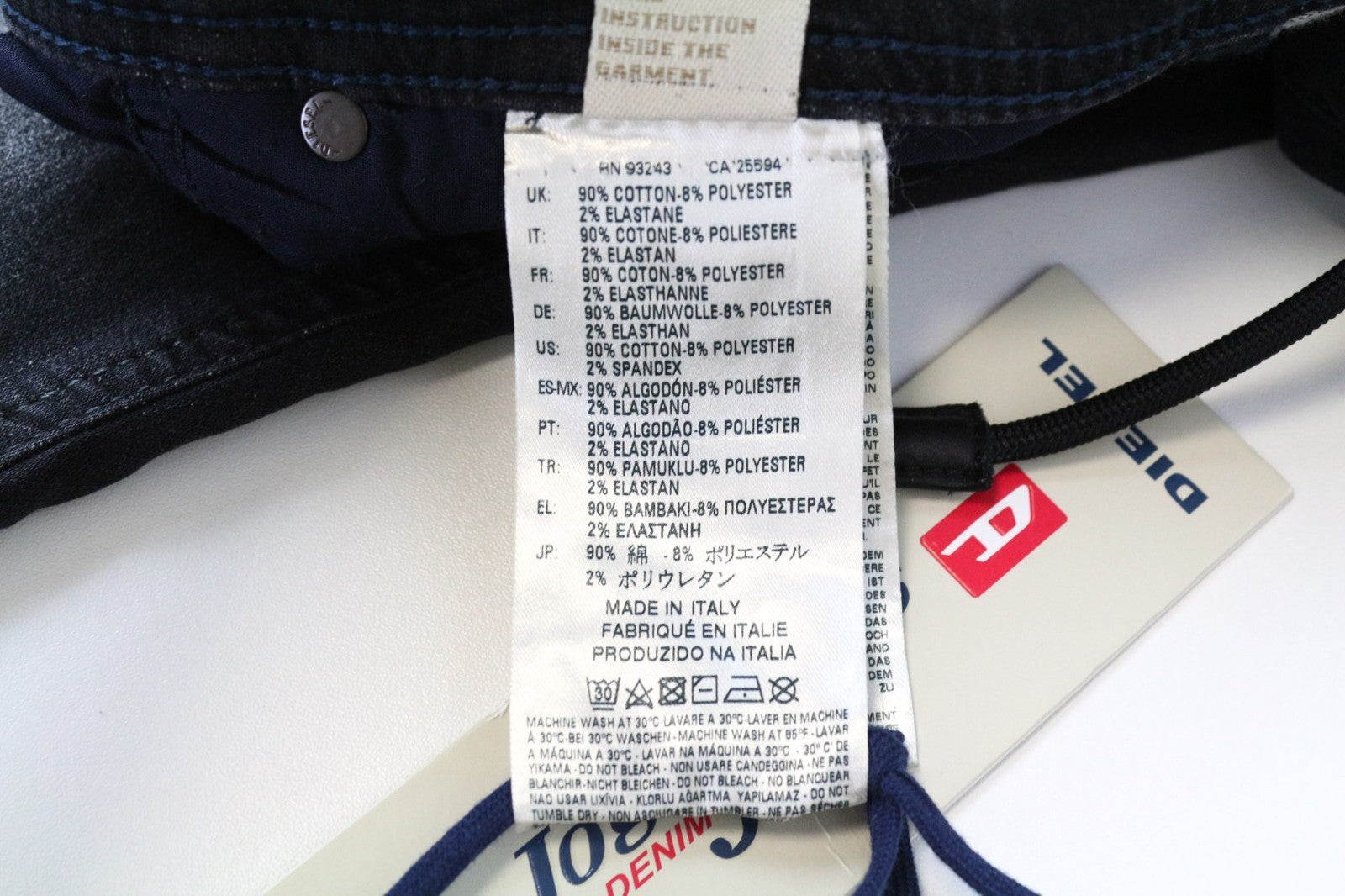 DIESEL Krooley CB-NE 084JB vyriški sportiniai marškinėliai W32 Jogg, juodos spalvos, ploni, RRP320 