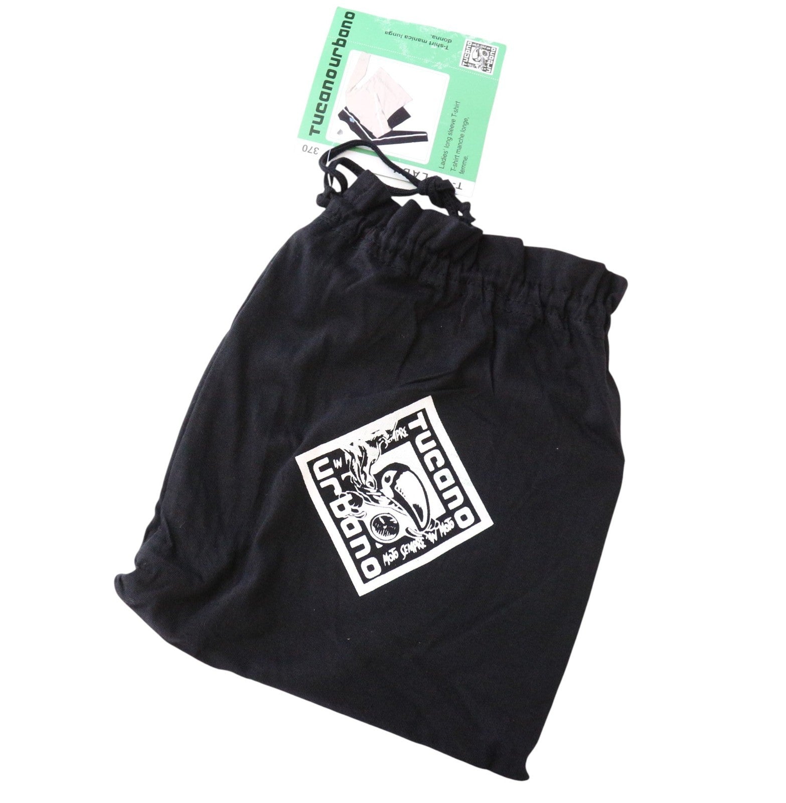 TUCANO URBANO T-TU moteriški XS dydžio juodi ilgomis rankovėmis medvilniniai marškinėliai 