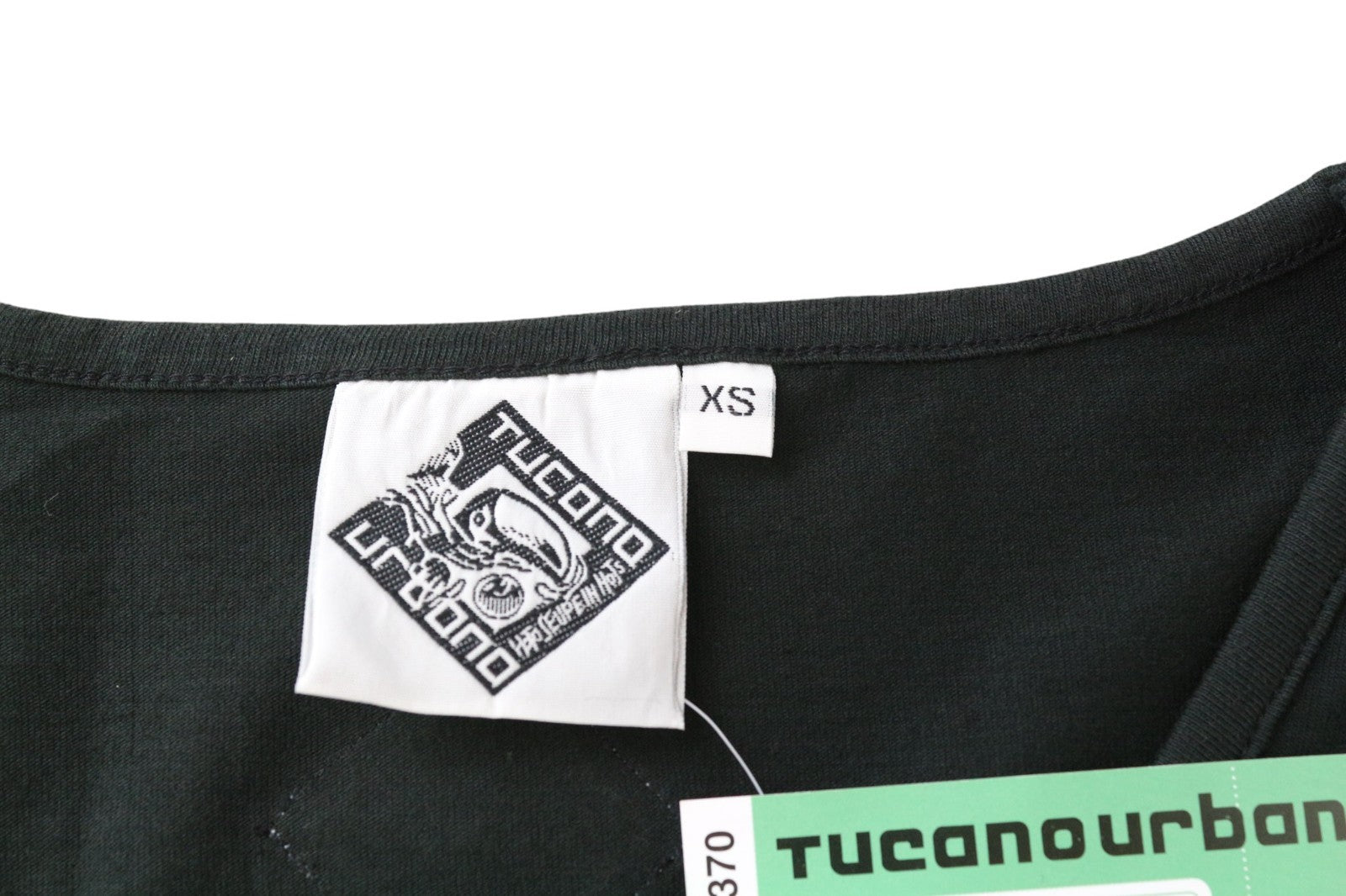 TUCANO URBANO T-TU moteriški XS dydžio juodi ilgomis rankovėmis medvilniniai marškinėliai 