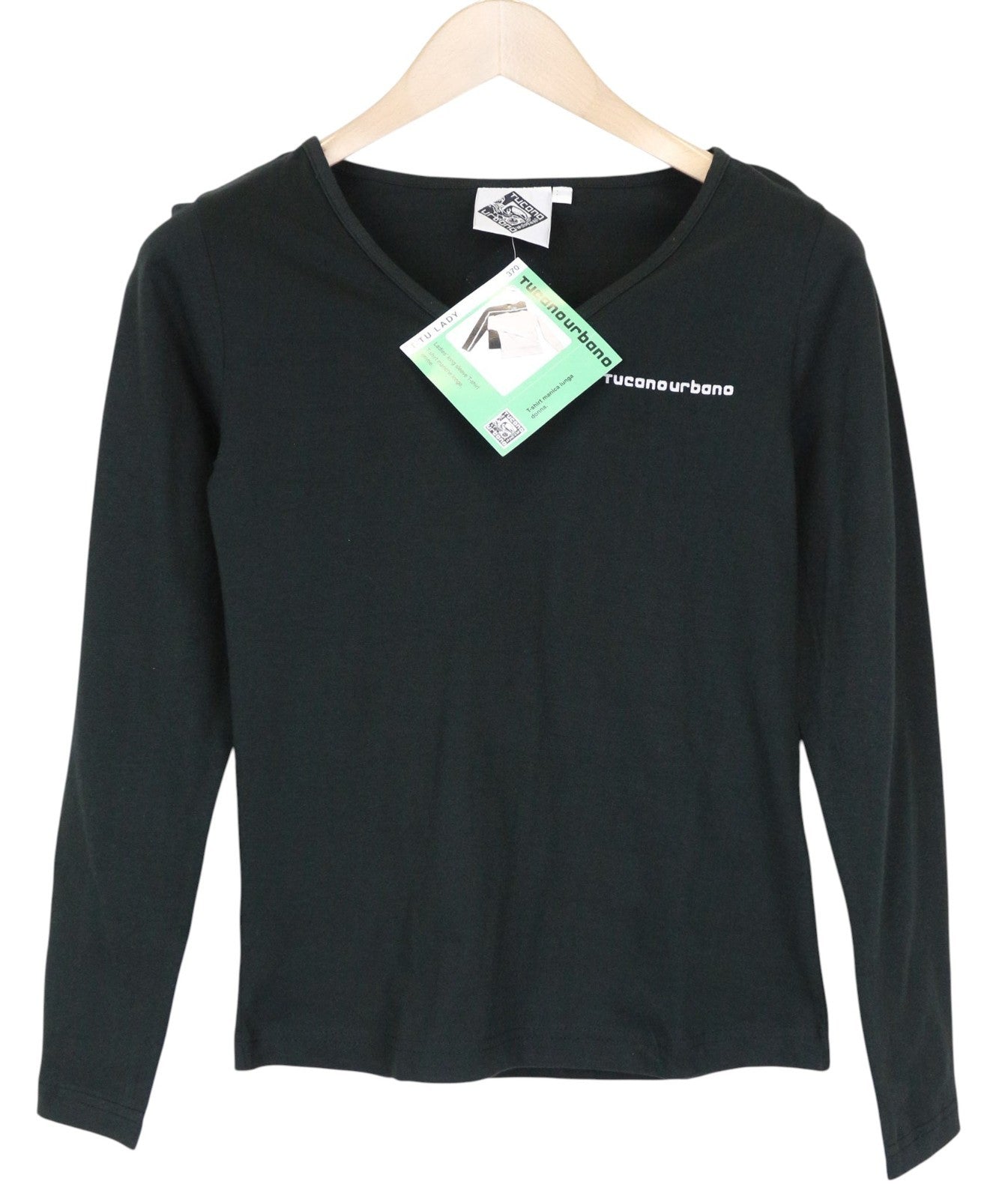 TUCANO URBANO T-TU moteriški S dydžio juodi megztiniai su V formos iškirpte ilgomis rankovėmis 