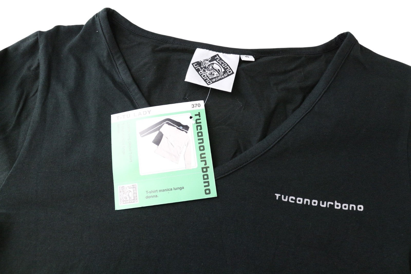 TUCANO URBANO T-TU moteriški S dydžio juodi megztiniai su V formos iškirpte ilgomis rankovėmis 