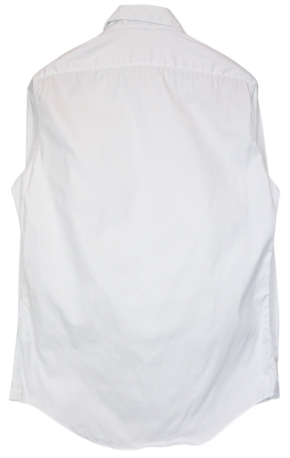 SUITSUPPLY Men's Formal Shirt ~S Slim White Cotton Spread Collar Long Sleeve