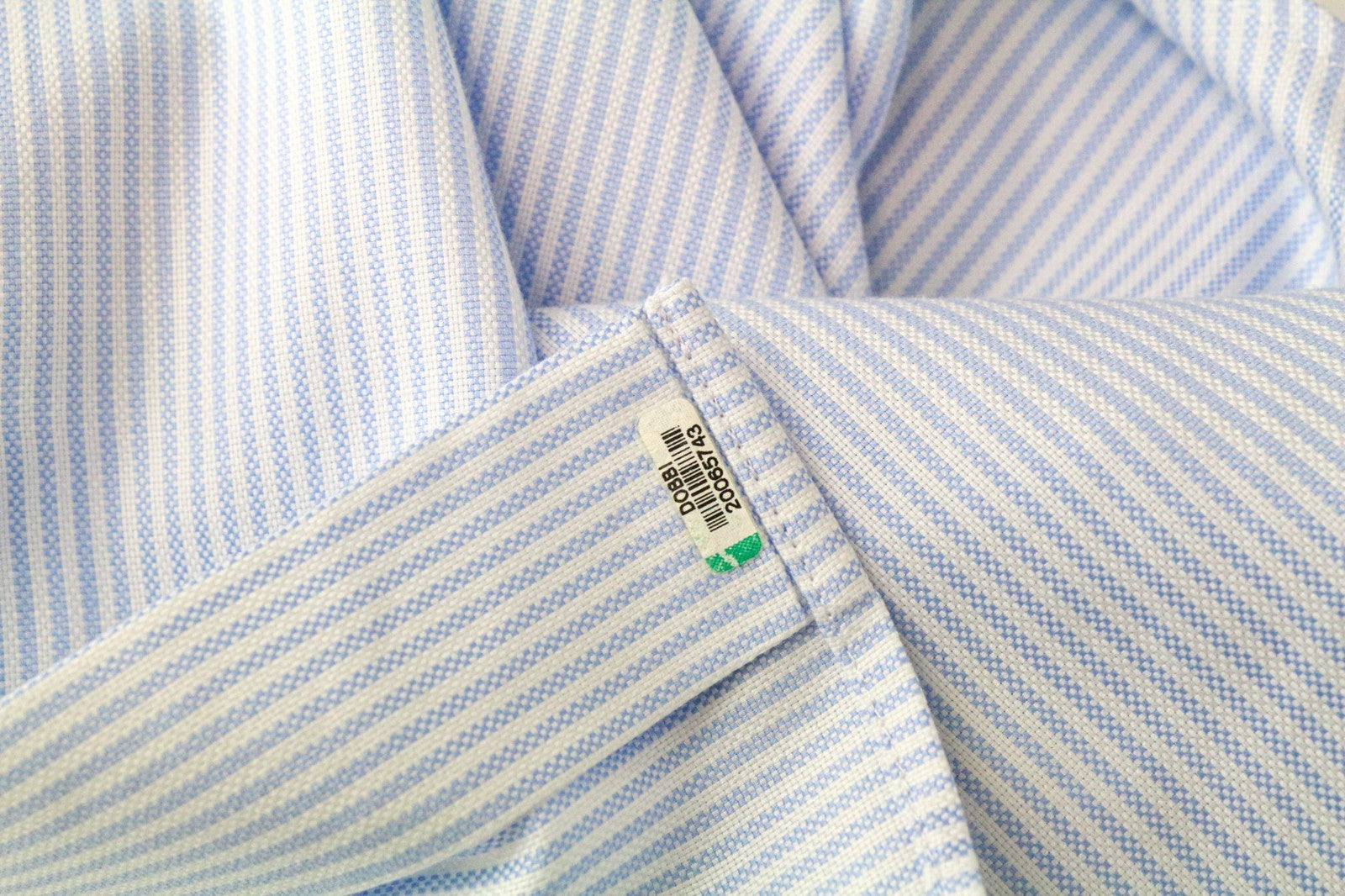 SUITSUPPLY Men's Formal Shirt 37/14.5 Extra Slim Blue Cotton Striped Pattern