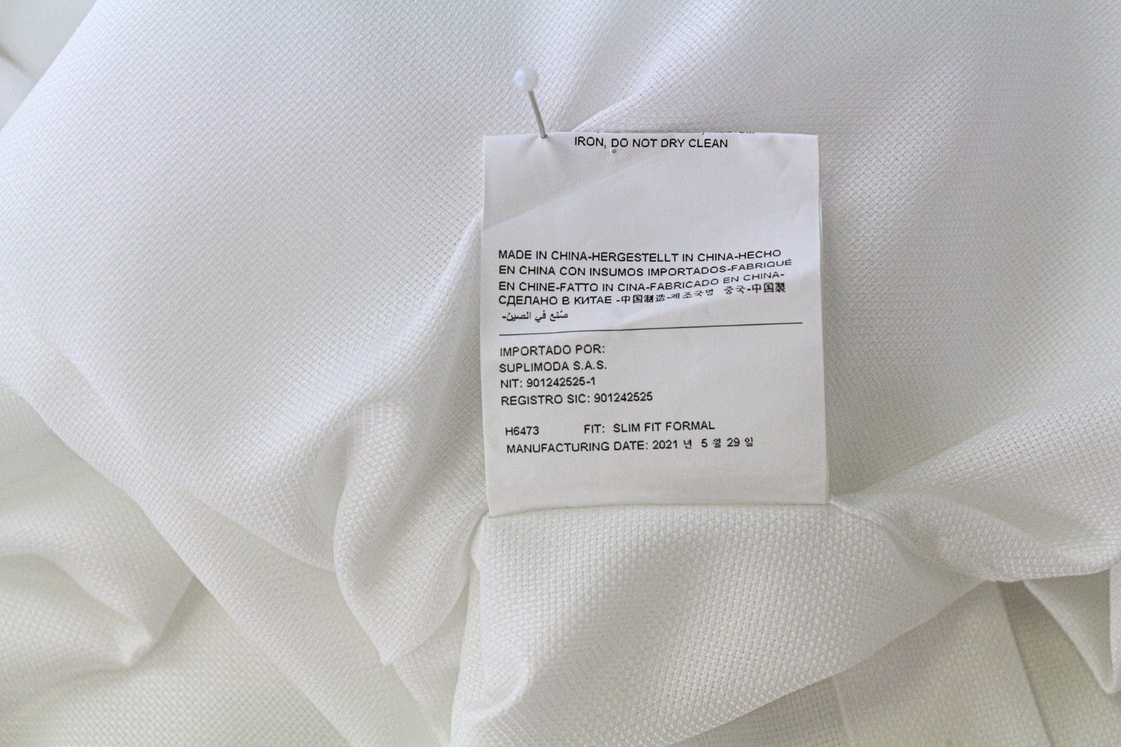 „SUITSUPPLY Traveller“ vyriški formalūs marškinėliai, 39L/15.5L, ploni, balti, klasikinio stiliaus medvilniniai marškinėliai 