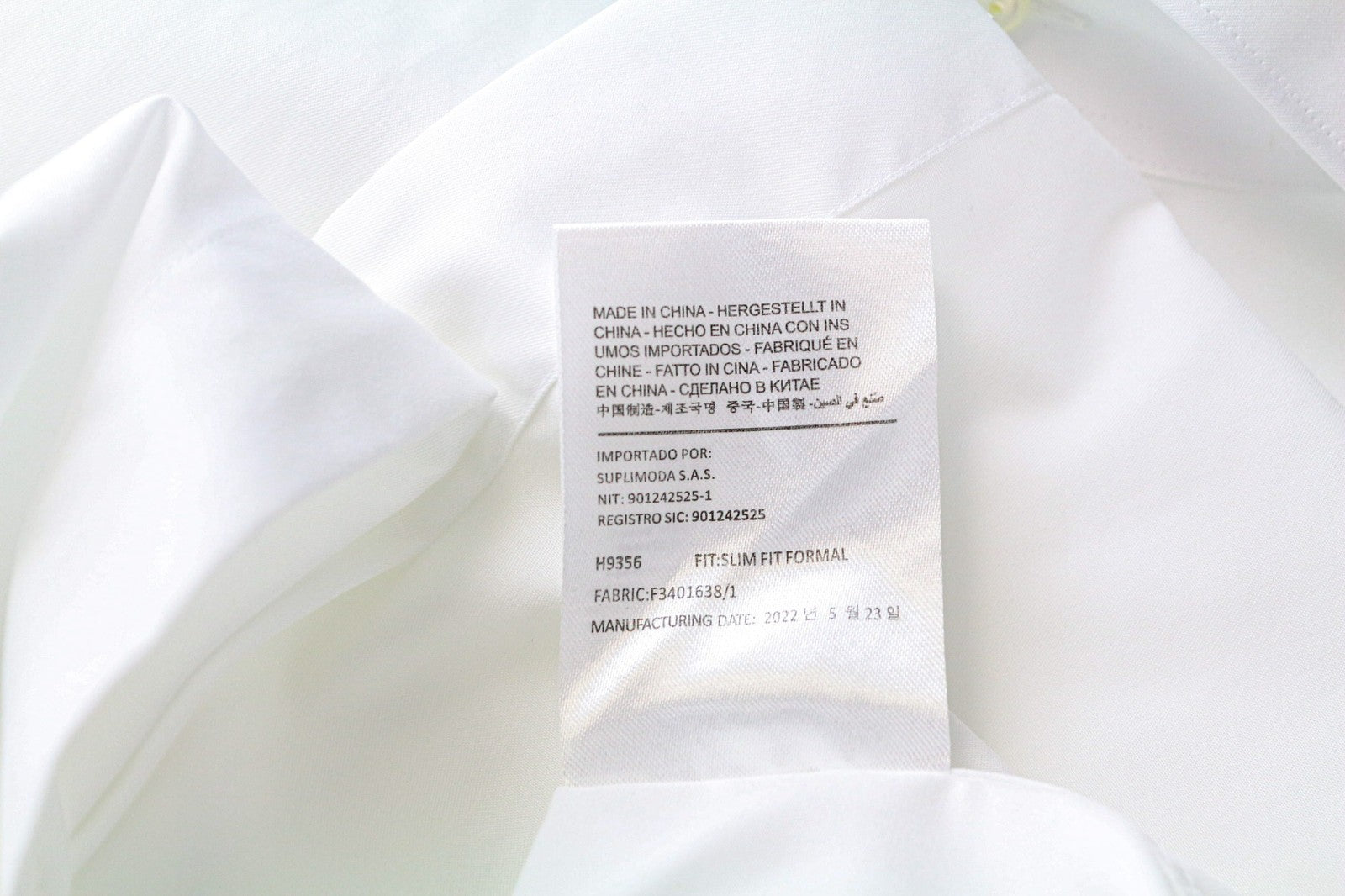 SUITSUPPLY vyriški oficialūs marškiniai 40/15,75 Ploni ruoželiniai balti medvilniniai ilgomis rankovėmis 