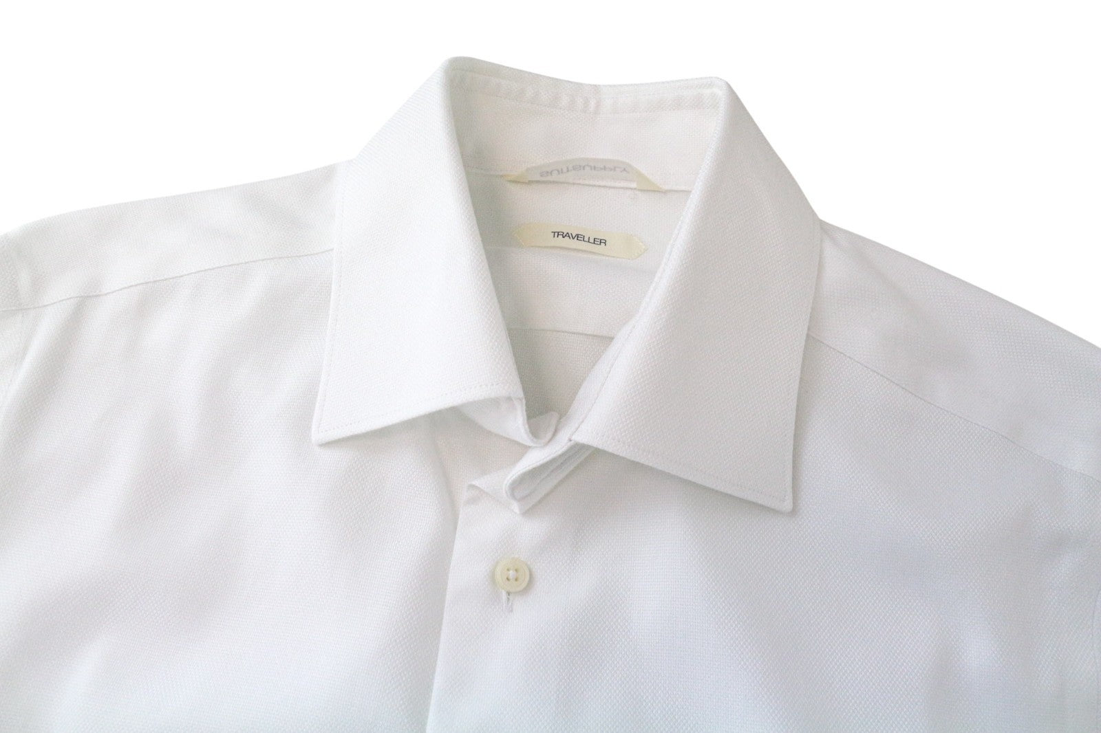 SUITSUPPLY Traveller Men's Formal Shirt 38/15 Slim White Cotton Long Sleeve