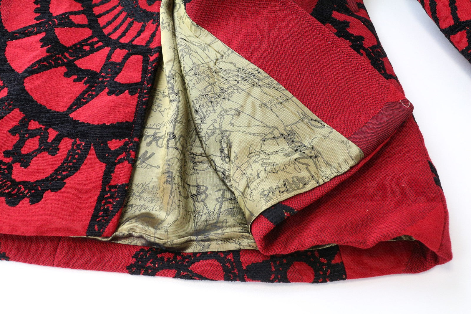 DESIGUAL Soul Migration moteriškas paltas, 38 m., raudonas, įvairiaspalvis, klasikinio stiliaus 