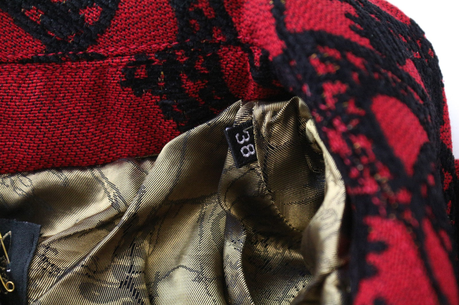 DESIGUAL Soul Migration moteriškas paltas, 38 m., raudonas, įvairiaspalvis, klasikinio stiliaus 