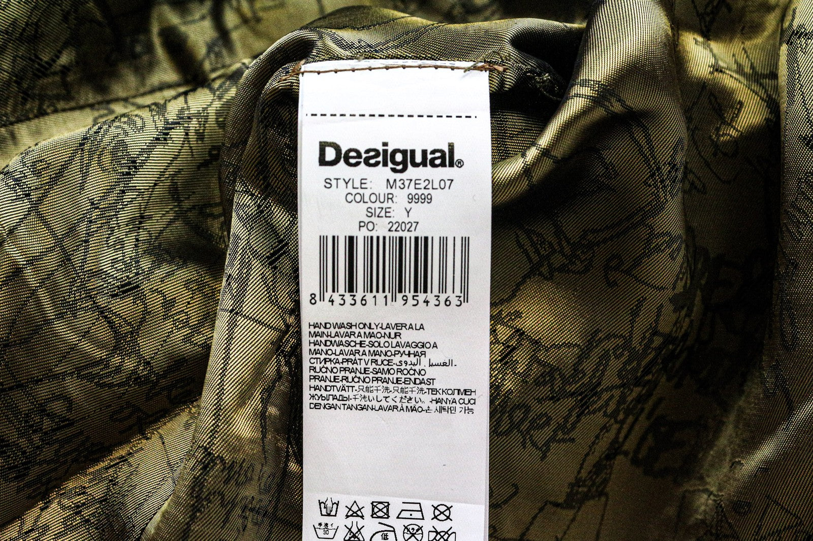 DESIGUAL Soul Migration moteriškas paltas, 38 m., raudonas, įvairiaspalvis, klasikinio stiliaus 