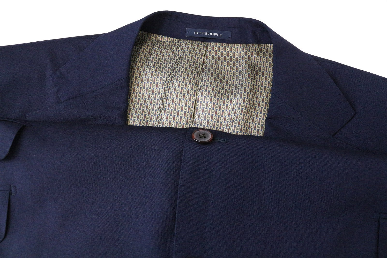 SUITSUPPLY La Spalla Men's Suit UK56S 2Pc Navy Blue Wool Classic Formal