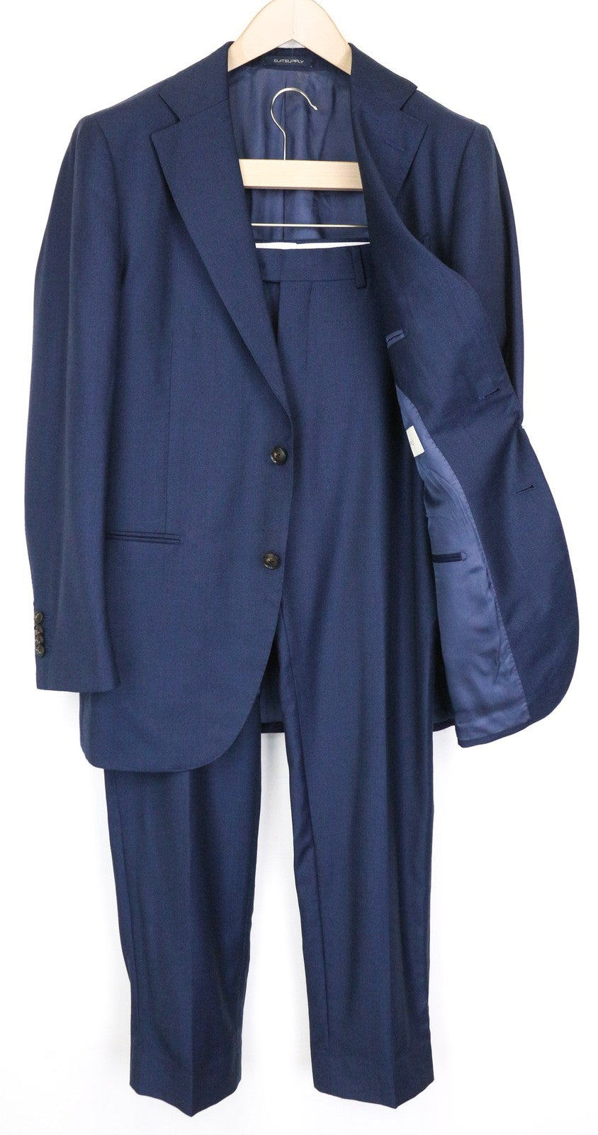 SUITSUPPLY La Spalla Men's Suit UK42R Pure Wool Blue 2Pc Single-Breasted