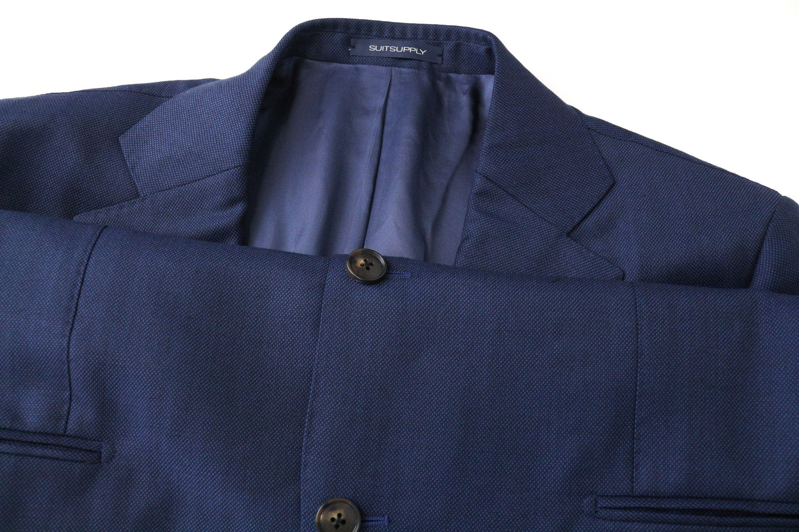 SUITSUPPLY La Spalla Men's Suit UK42R Pure Wool Blue 2Pc Single-Breasted