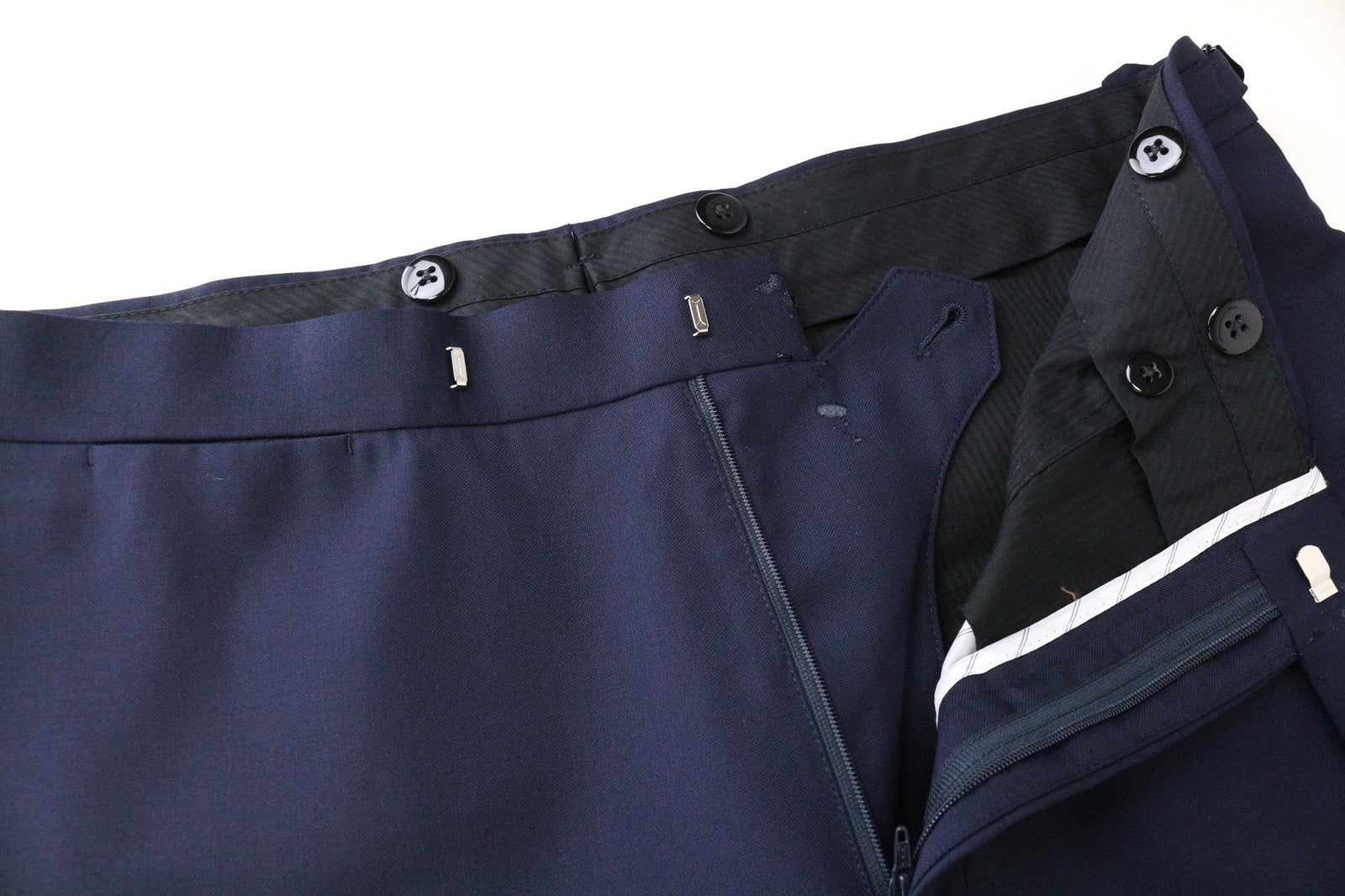 SUITSUPPLY Brescia Tux vyriškos kelnės, UK38L, tamsiai mėlynos, su pamušalu, klasikinės kelnės 