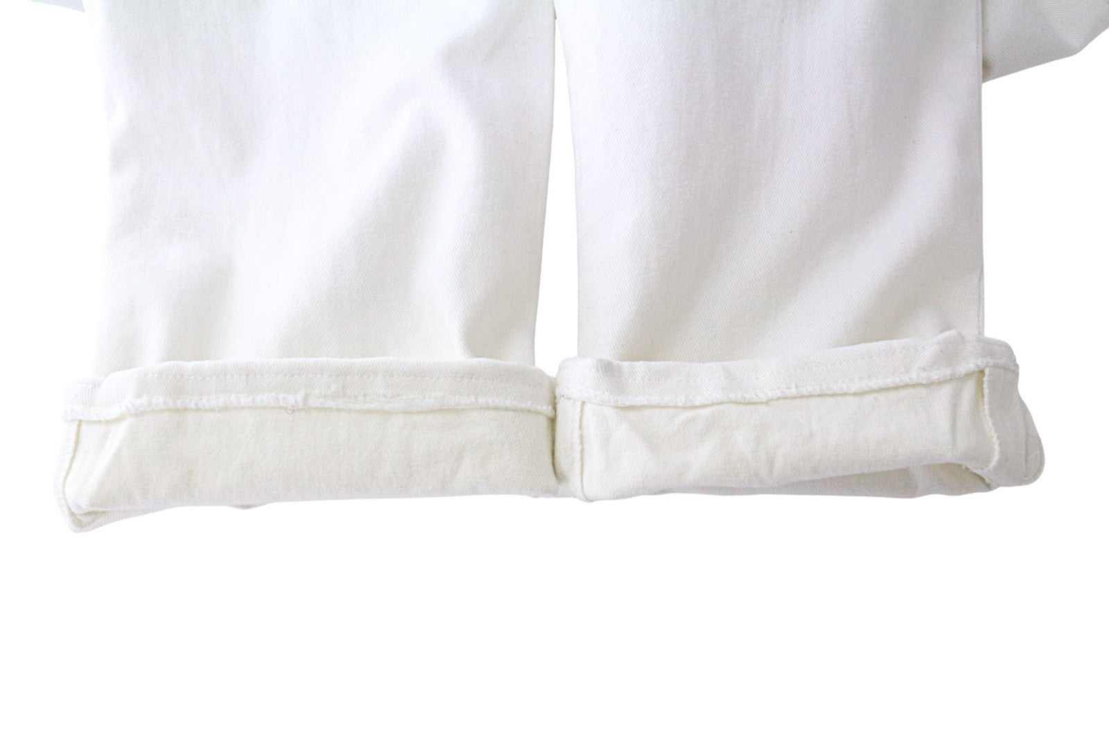 SUITSUPPLY Braddon vyriškos kelnės, UK42R, balkšvos, tamprios medvilnės kelnės su atlenkiamu apvadu 