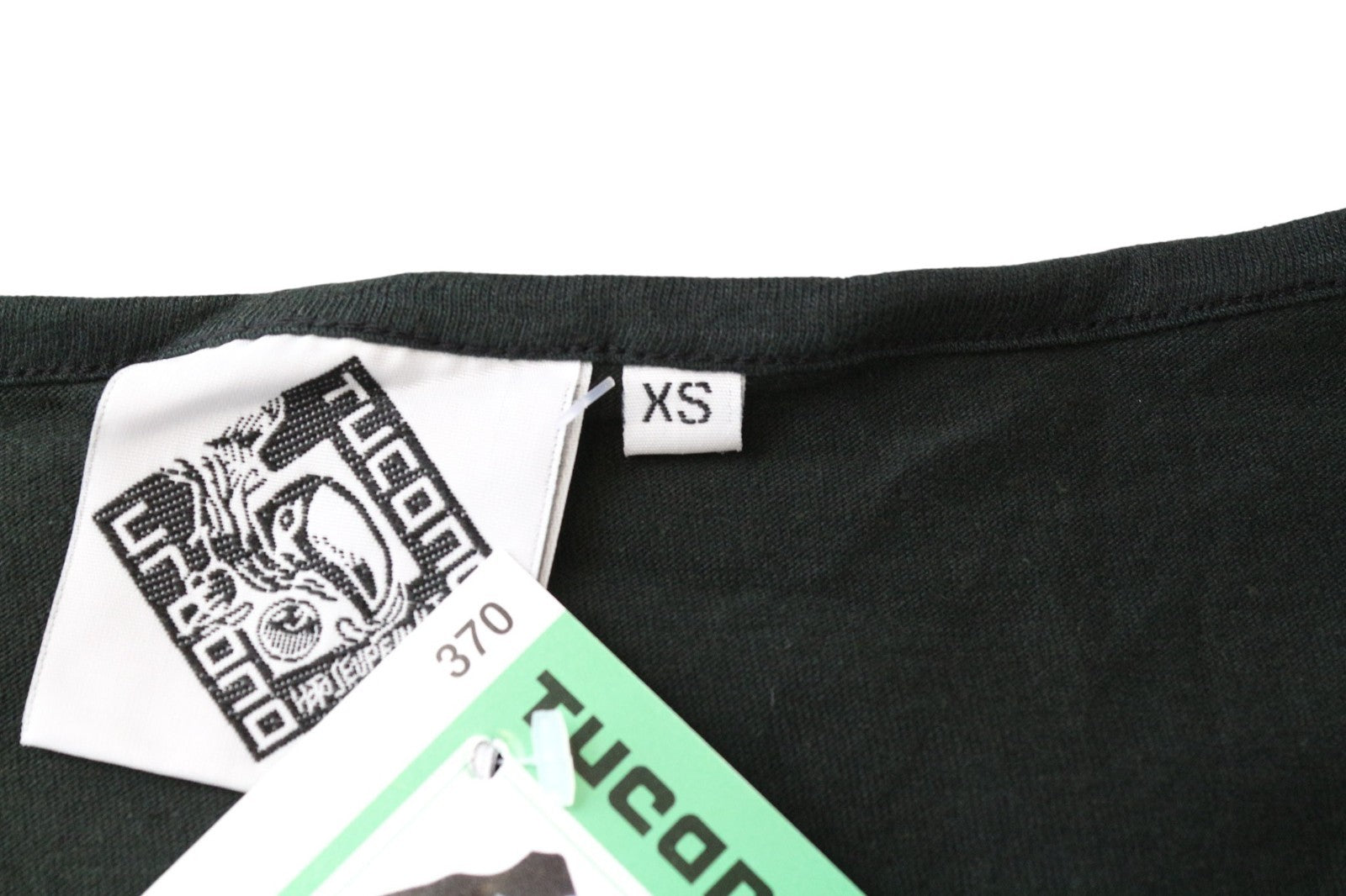 TUCANO URBANO T-TU moteriški marškinėliai ilgomis rankovėmis, XS dydžio, juodi, su medvilniniu logotipu, laisvalaikio stiliaus. 