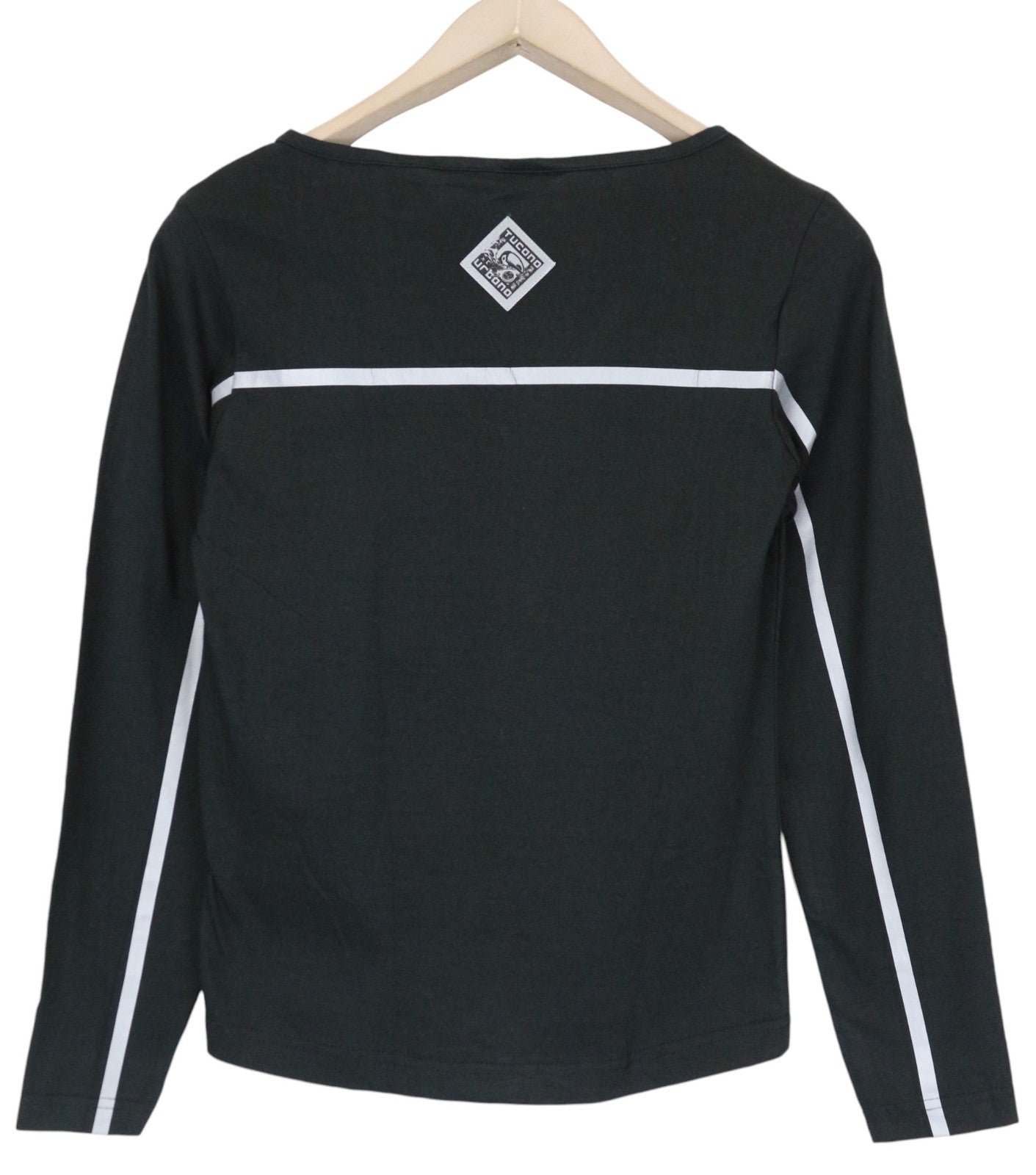 TUCANO URBANO T-TU moteriški marškinėliai ilgomis rankovėmis, juodi, medvilniniai, su logotipu. 