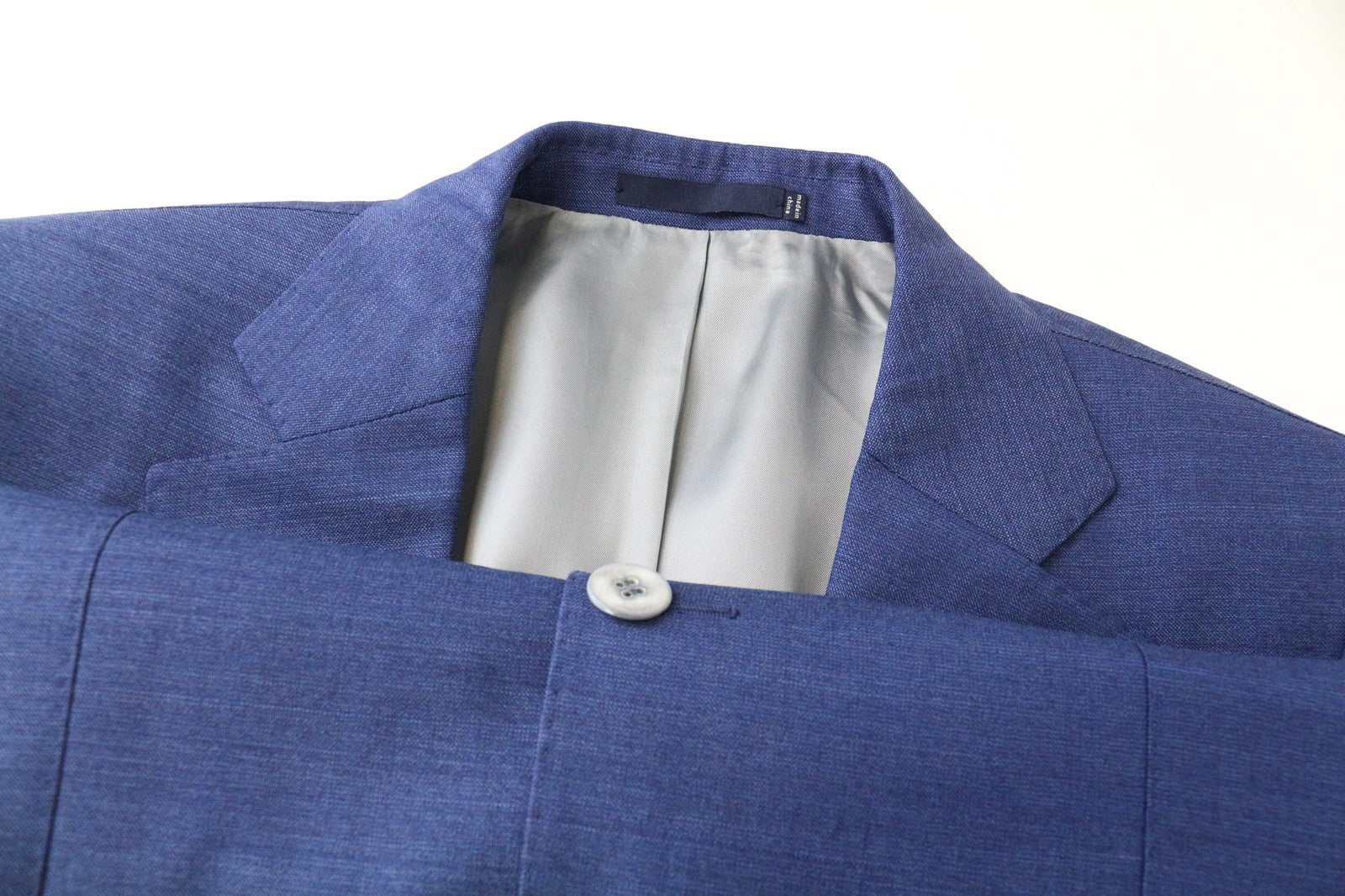 SUITSUPPLY Lazio Men's Suit UK38R Blue Pure Wool Slim 2Pc Super 110s Fabric