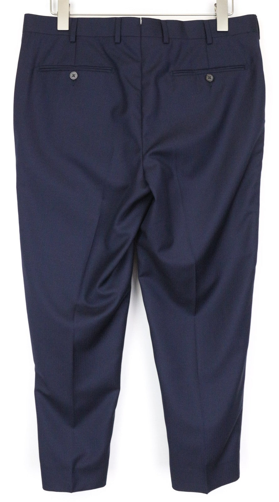 SUITSUPPLY Brescia vyriškos kelnės, UK36S, tamsiai mėlynos, vilnonės, klostytos, elegantiško kirpimo. 