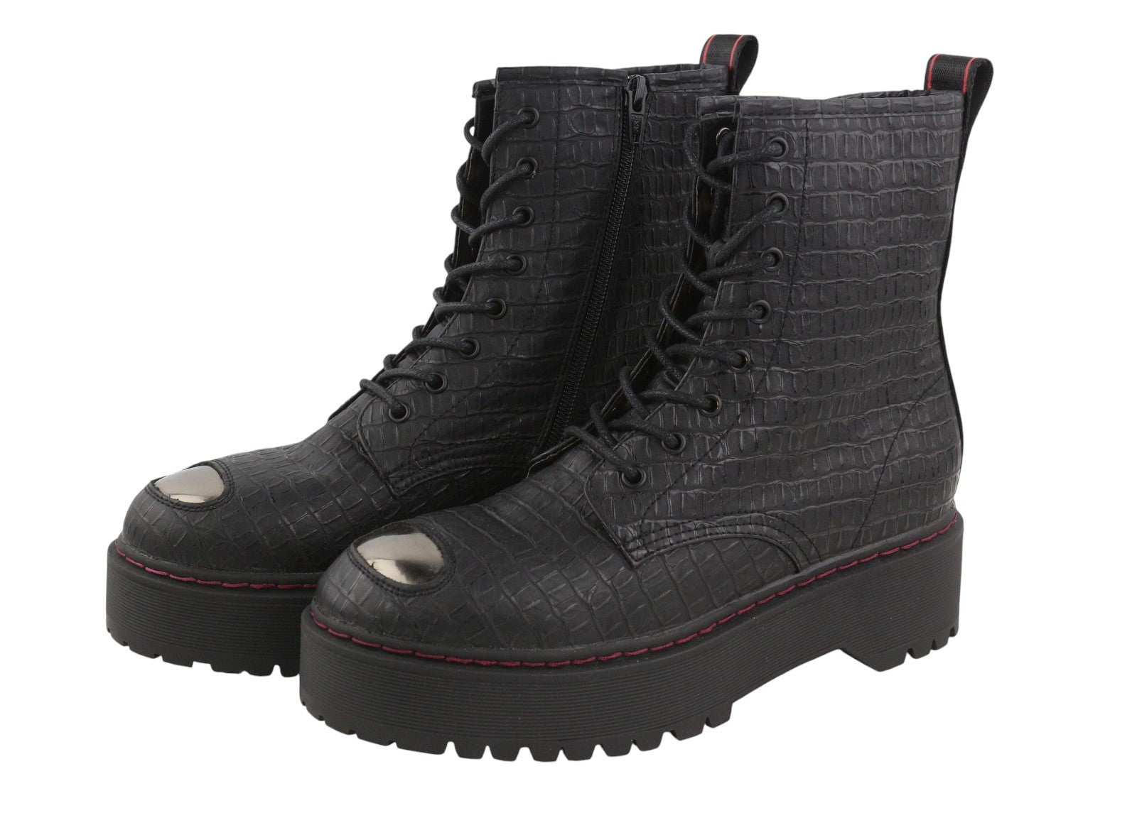 REPLAY moteriški aulinukai, juodi, 40 dydžio, „Ortholite“ stiliaus, krokodilo rašto, platforminis padas, palaidinė su kulkšnimis. 