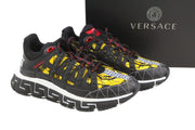VERSACE Trigreca vyriški sportbačiai, 43,5 €, juodi, suvarstomi „Greca“ paminkštinimo sistema, RRP850 