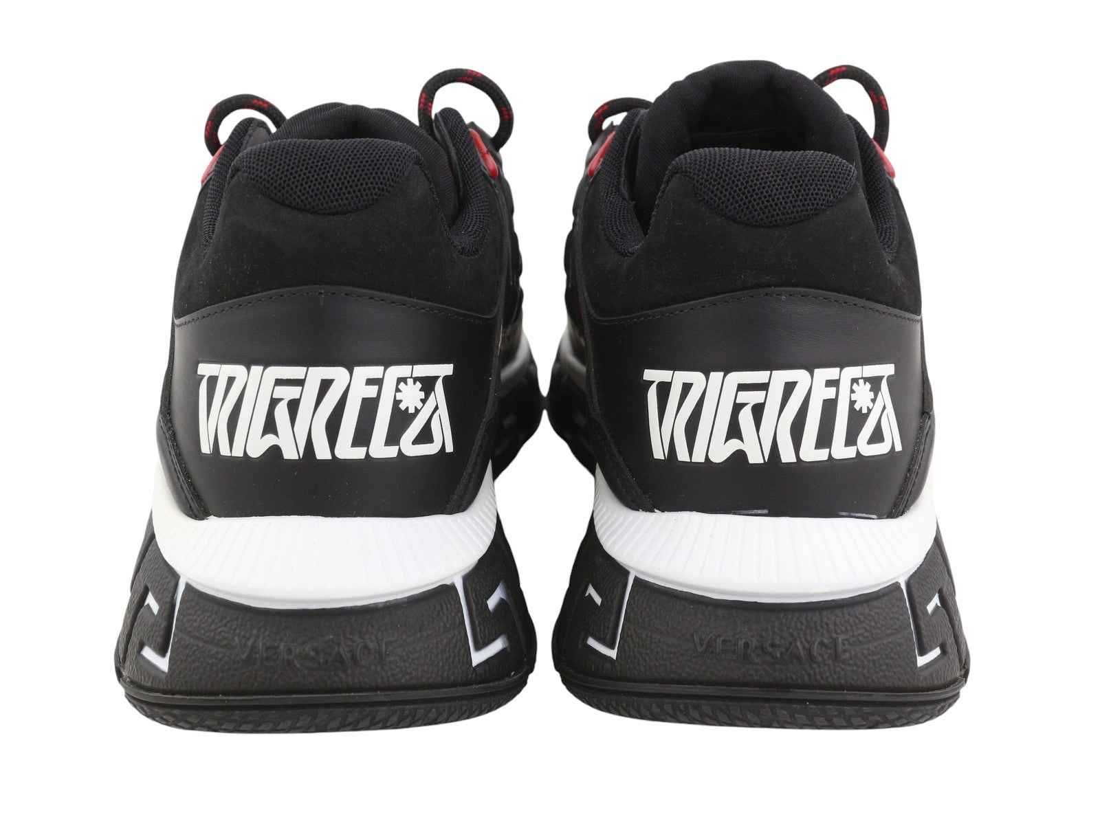 VERSACE Trigreca vyriški sportbačiai, 43,5 €, juodi, suvarstomi „Greca“ paminkštinimo sistema, RRP850 