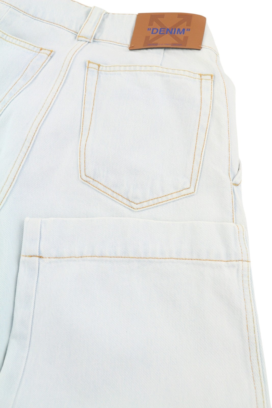 OFF-WHITE c/o VIRGIL ABLOH „Bleach Cargo Over“ moteriški džinsai W26 laisvi „Baggy“ RRP2088 