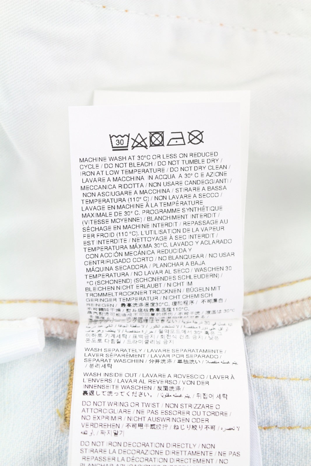 OFF-WHITE c/o VIRGIL ABLOH „Bleach Cargo Over“ moteriški džinsai W26 laisvi „Baggy“ RRP2088 