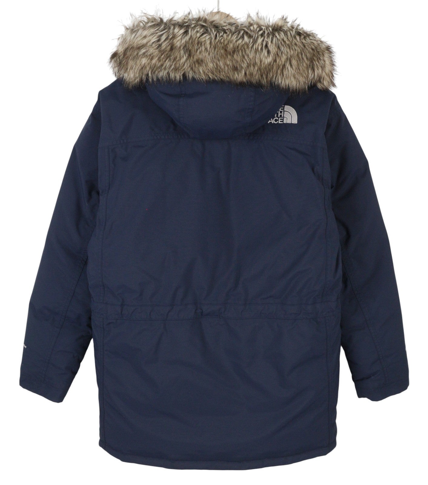 „THE NORTH FACE“ vyriška striukė XS, tamsiai mėlyna, 550 pūkuota, su gobtuvu ir užtrauktuku 