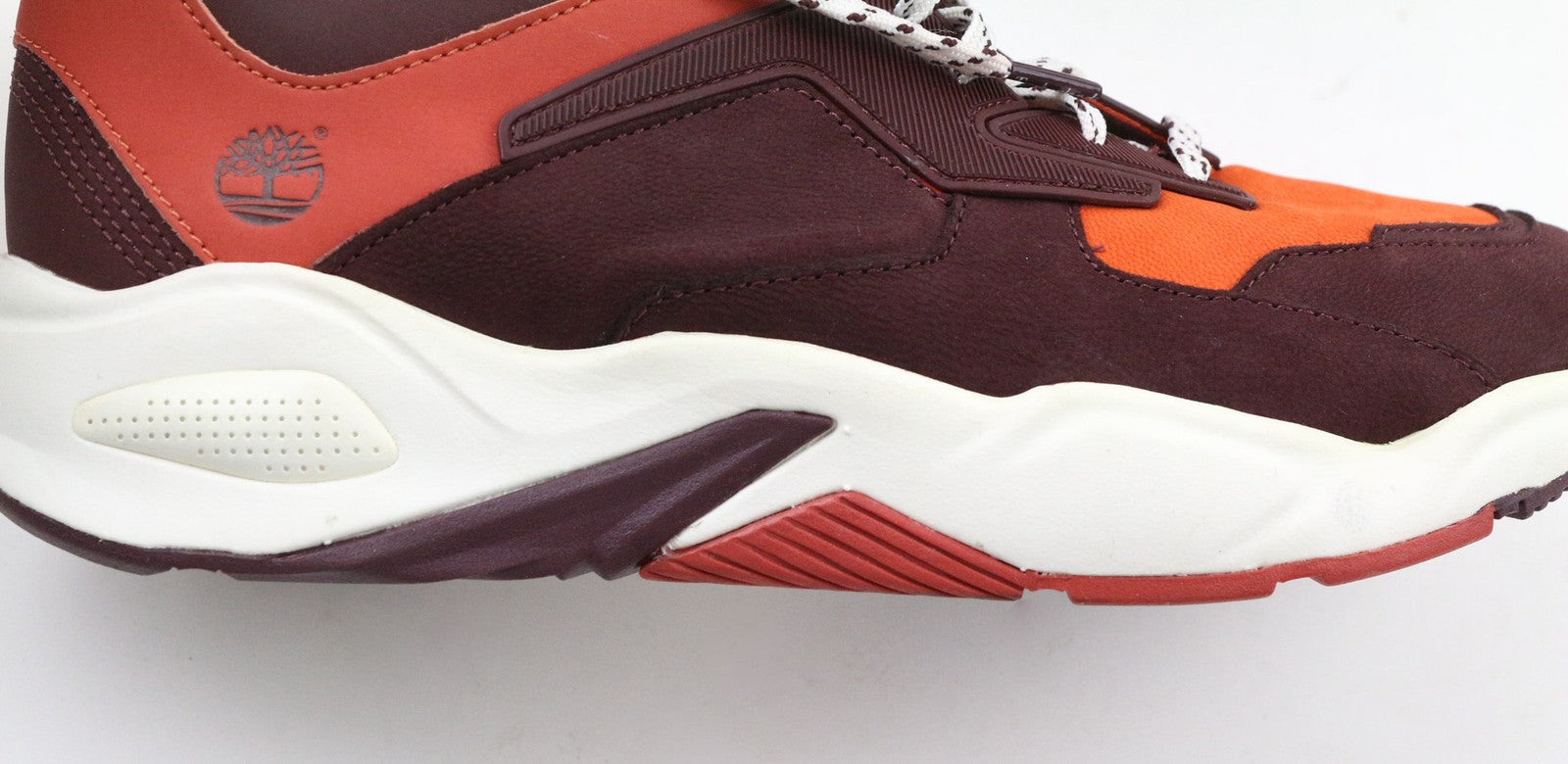 TIMBERLAND A249K moteriški sportbačiai, UK4.5, bordo spalvos, odiniai, žemapadžiai su raišteliais. 