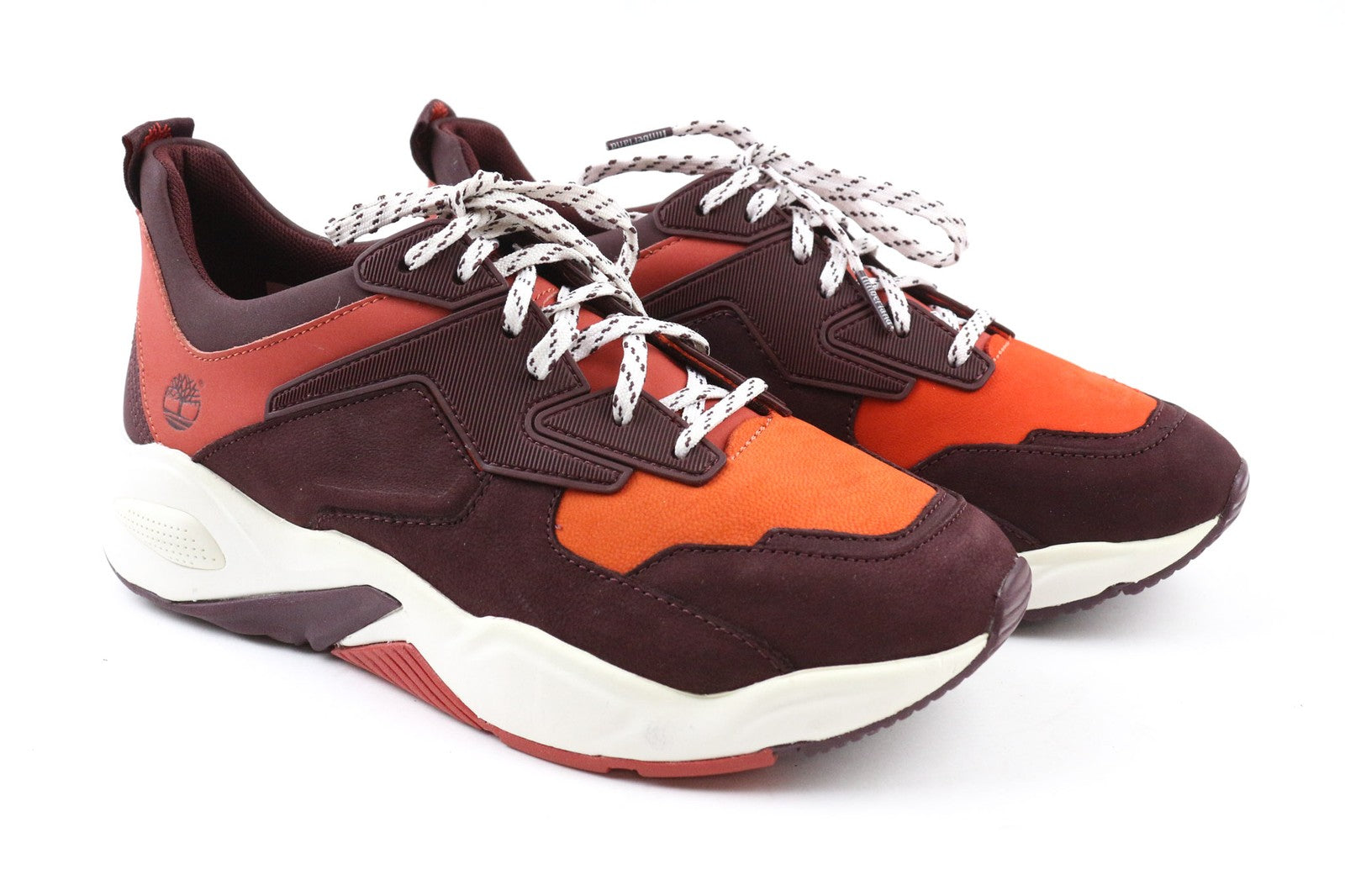 TIMBERLAND A249K moteriški sportbačiai, UK4.5, bordo spalvos, odiniai, žemapadžiai su raišteliais. 