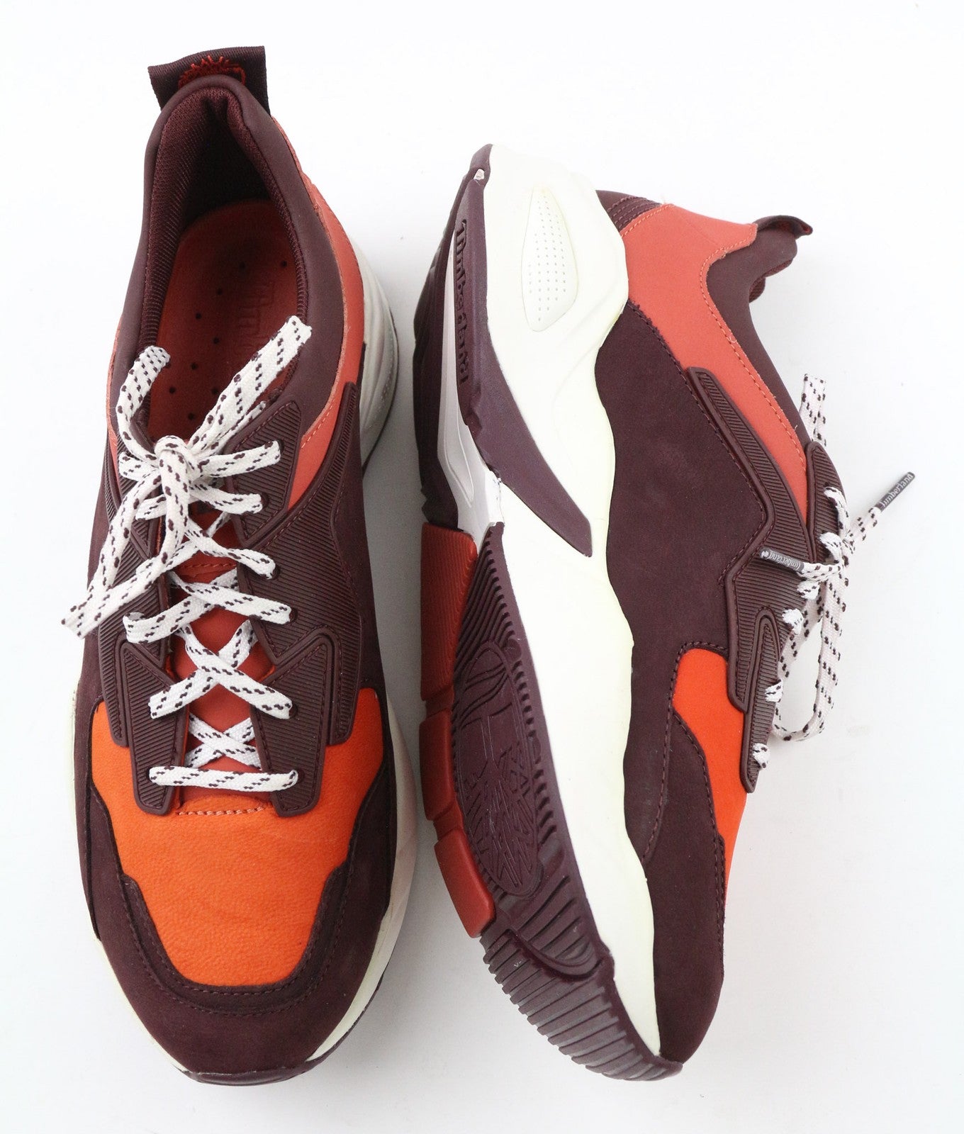 TIMBERLAND A249K moteriški sportbačiai, UK4.5, bordo spalvos, odiniai, žemapadžiai su raišteliais. 