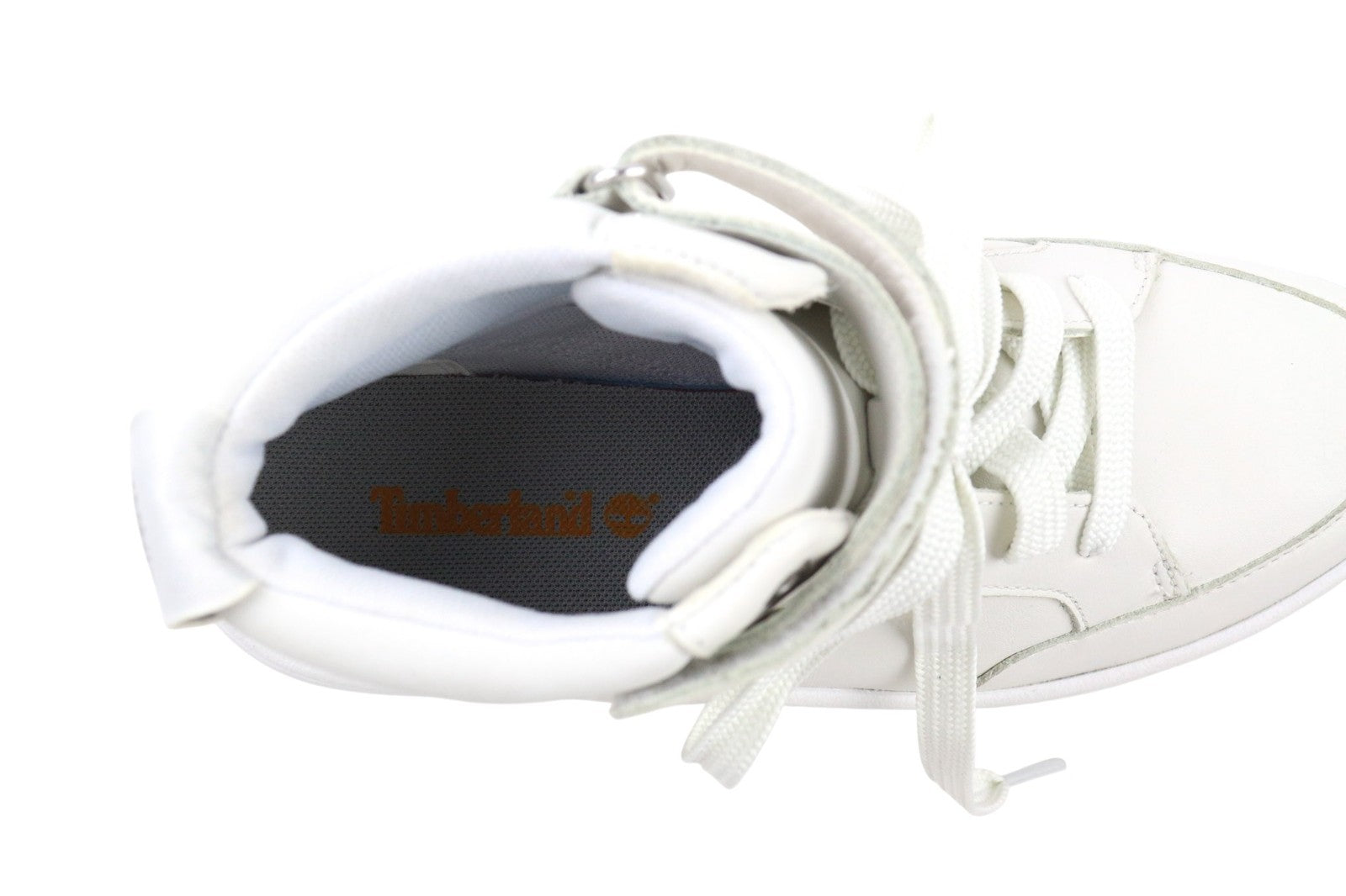 TIMBERLAND A1ZXC moteriški sportbačiai su šviesia odine apykakle, 4.5 colio gylio, migdolų spalvos nosimi. 