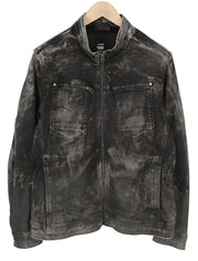 G-STAR Arc Zip Deconstructed 3D Slim vyriška striukė, XL dydžio, juoda, su išblukusiu užtrauktuku, lengva 