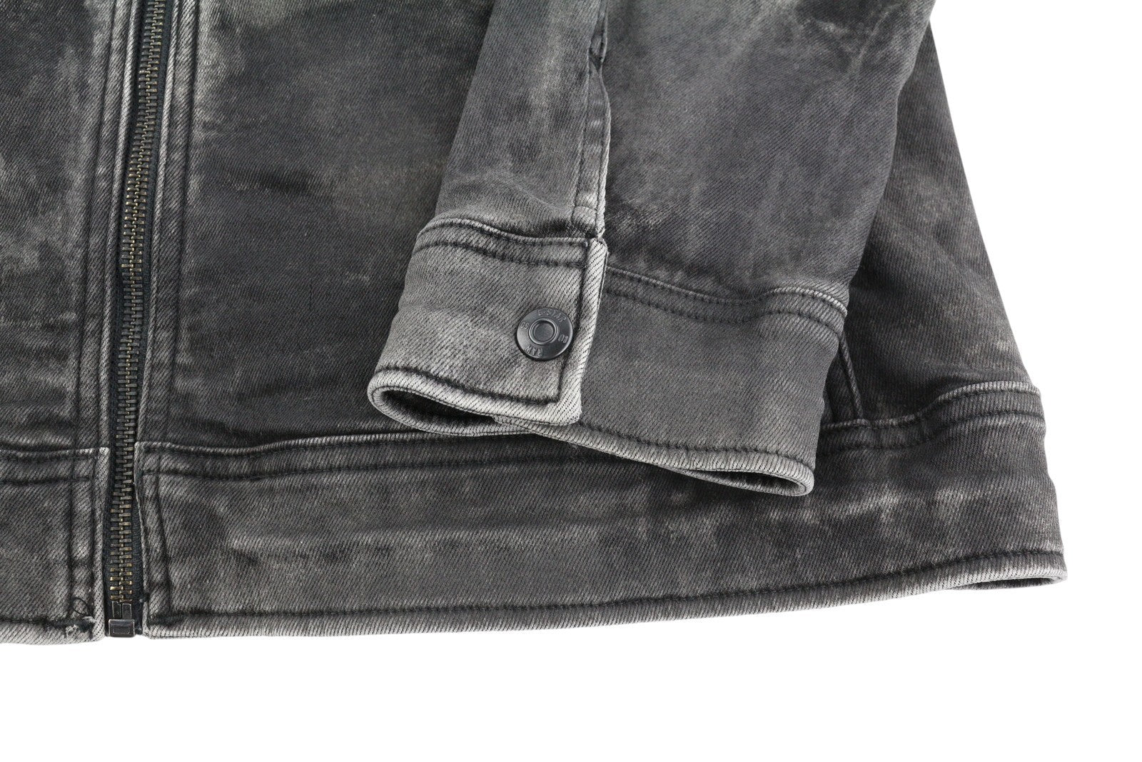 G-STAR Arc Zip Deconstructed 3D Slim vyriška striukė, XL dydžio, juoda, su išblukusiu užtrauktuku, lengva 