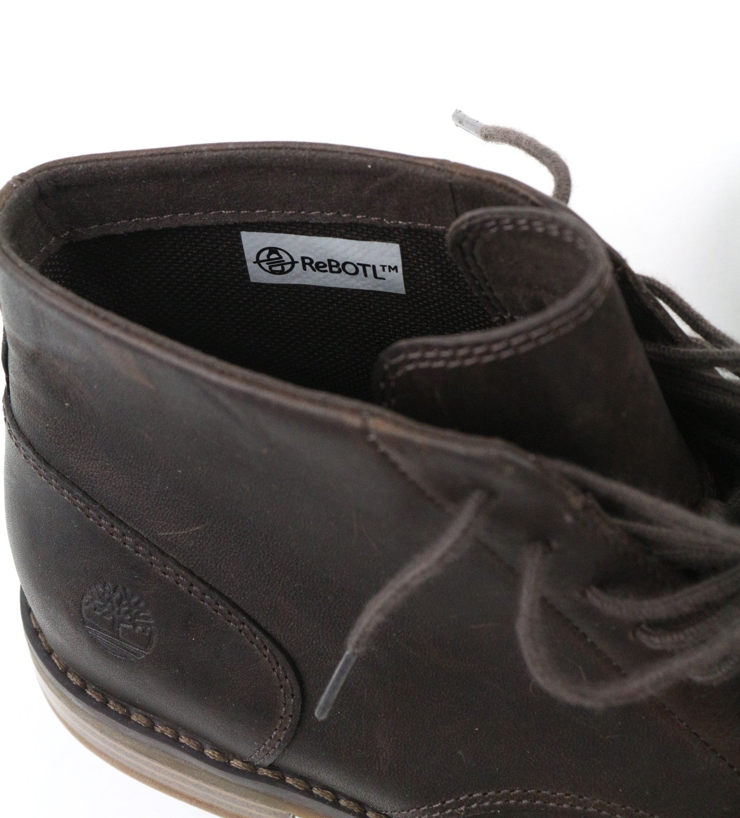 TIMBERLAND A23FH moteriški aulinukai, rudi, odiniai, suvarstomi, laisvalaikio stiliaus, su kulkšnimis. 