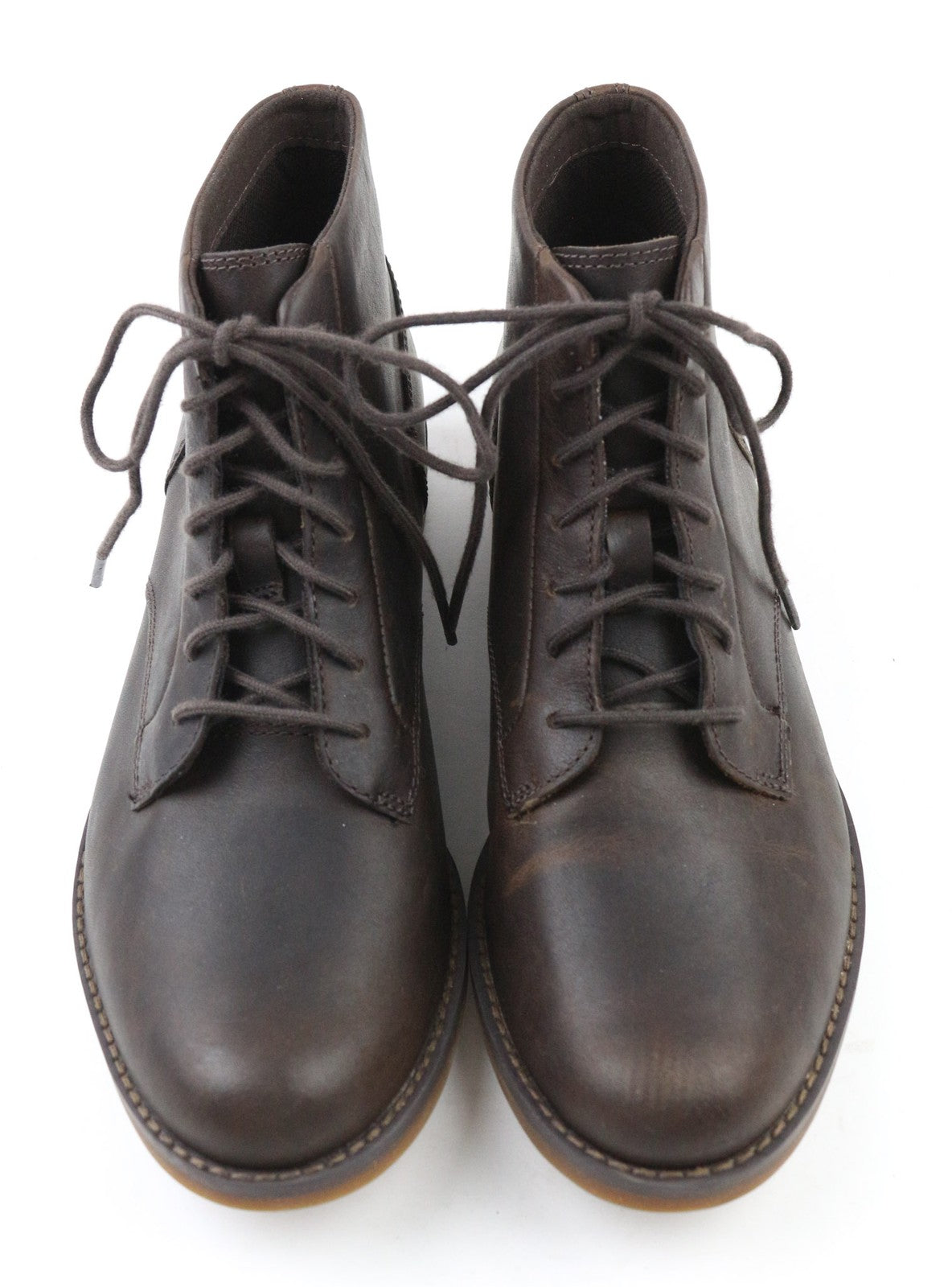 TIMBERLAND A23FH moteriški aulinukai, rudi, odiniai, suvarstomi, laisvalaikio stiliaus, su kulkšnimis. 