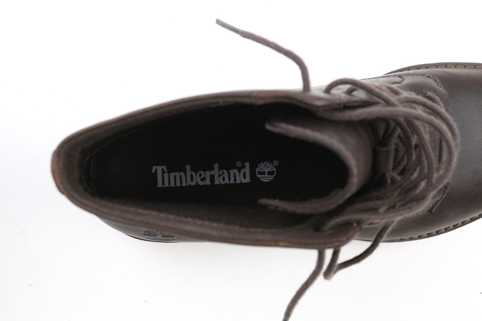 TIMBERLAND A23FH moteriški aulinukai, rudi, odiniai, suvarstomi, laisvalaikio stiliaus, su kulkšnimis. 