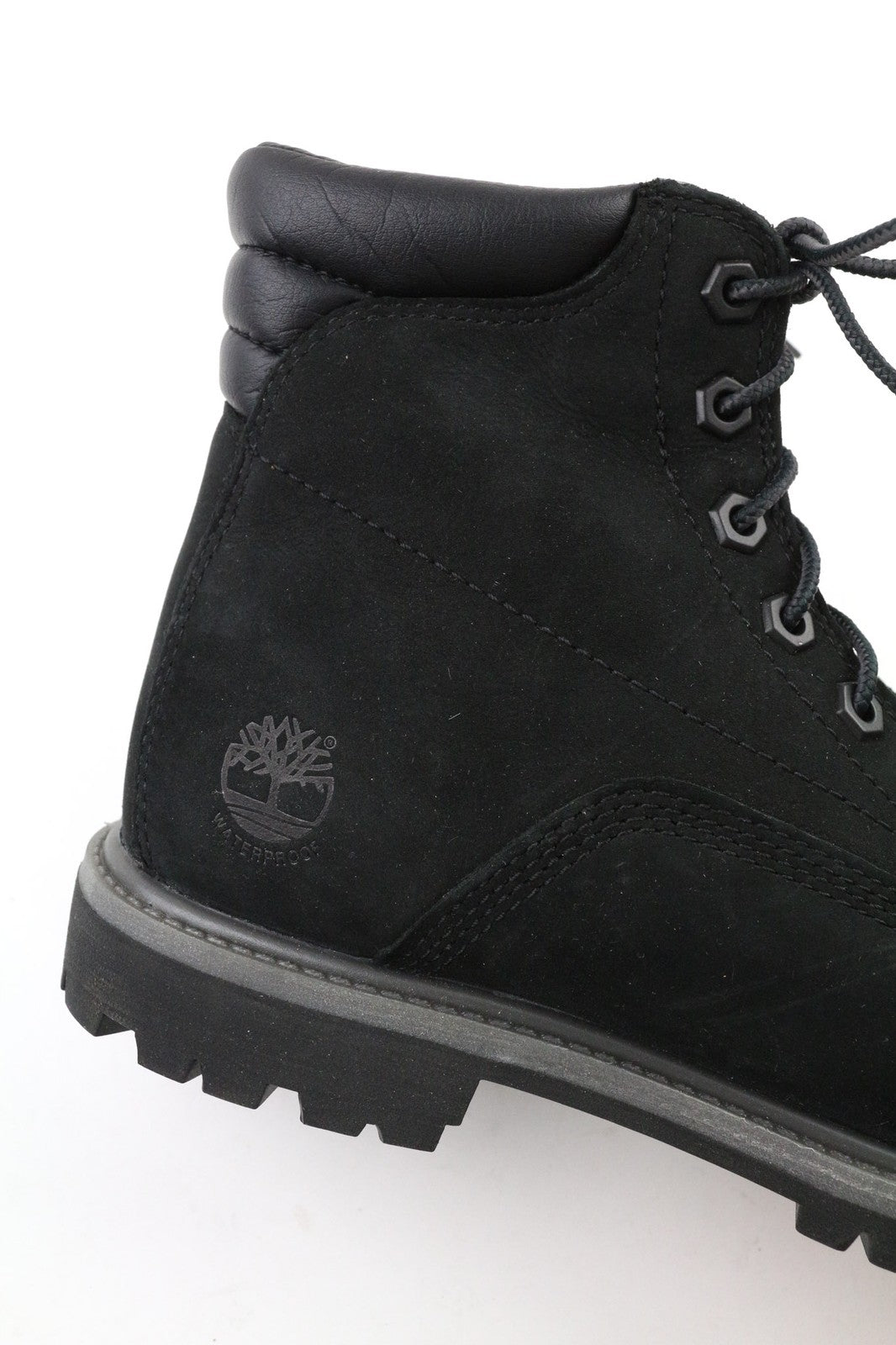 TIMBERLAND A17VM moteriški batai UK5 juodi odiniai laisvalaikio apvalios nosies logotipas 