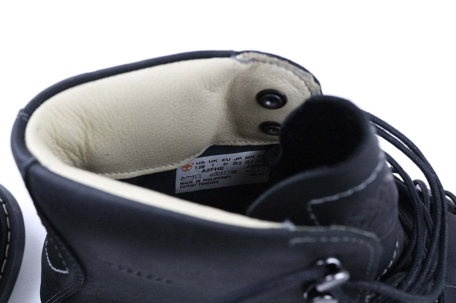 TIMBERLAND A2FHE vyriški batai, juodos odos, vandeniui atsparūs, suvarstomi. 