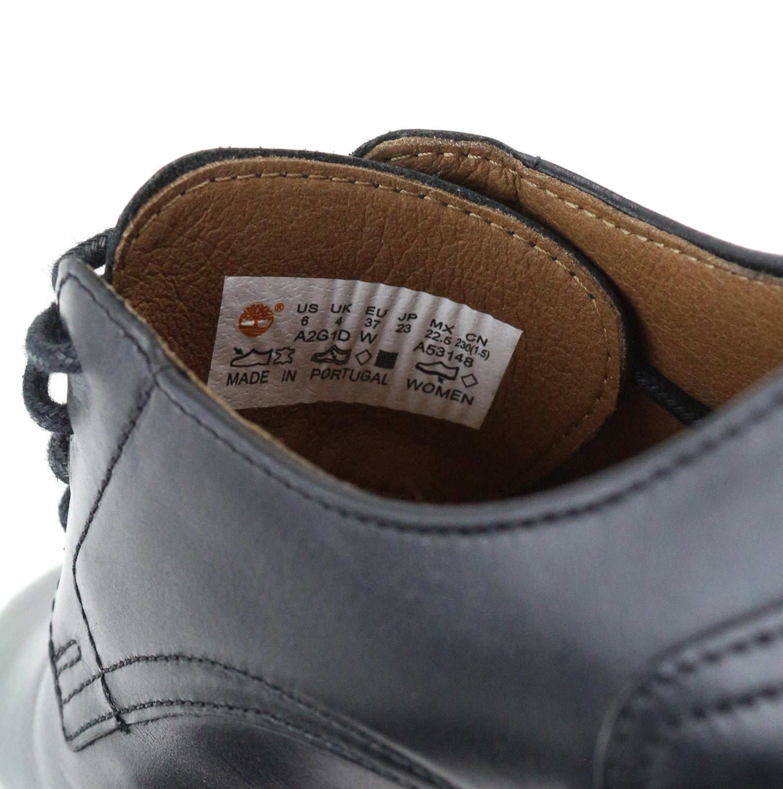 TIMBERLAND A2G1D moteriški batai UK4 juodi blizgantys odiniai su raišteliais apvaliu nosimi 