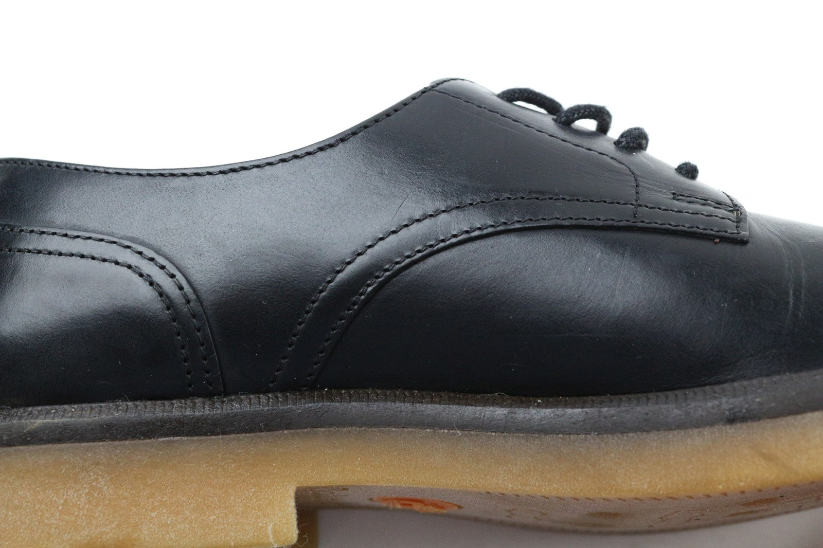 TIMBERLAND A2G1D moteriški batai UK4 juodi blizgantys odiniai su raišteliais apvaliu nosimi 